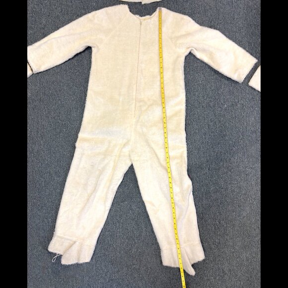 Vintage White Bunny Rabbit Costume w wired Ears Halloween Easter Short Adult - Picture 13 of 16